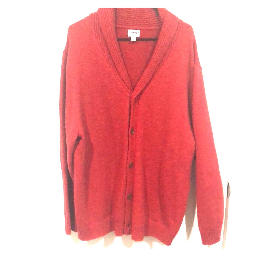 Red cardigan shawl